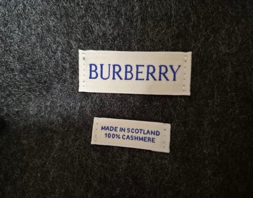 バーバリー 大判マフラー カシミヤ100% スコットランド製 未使用品