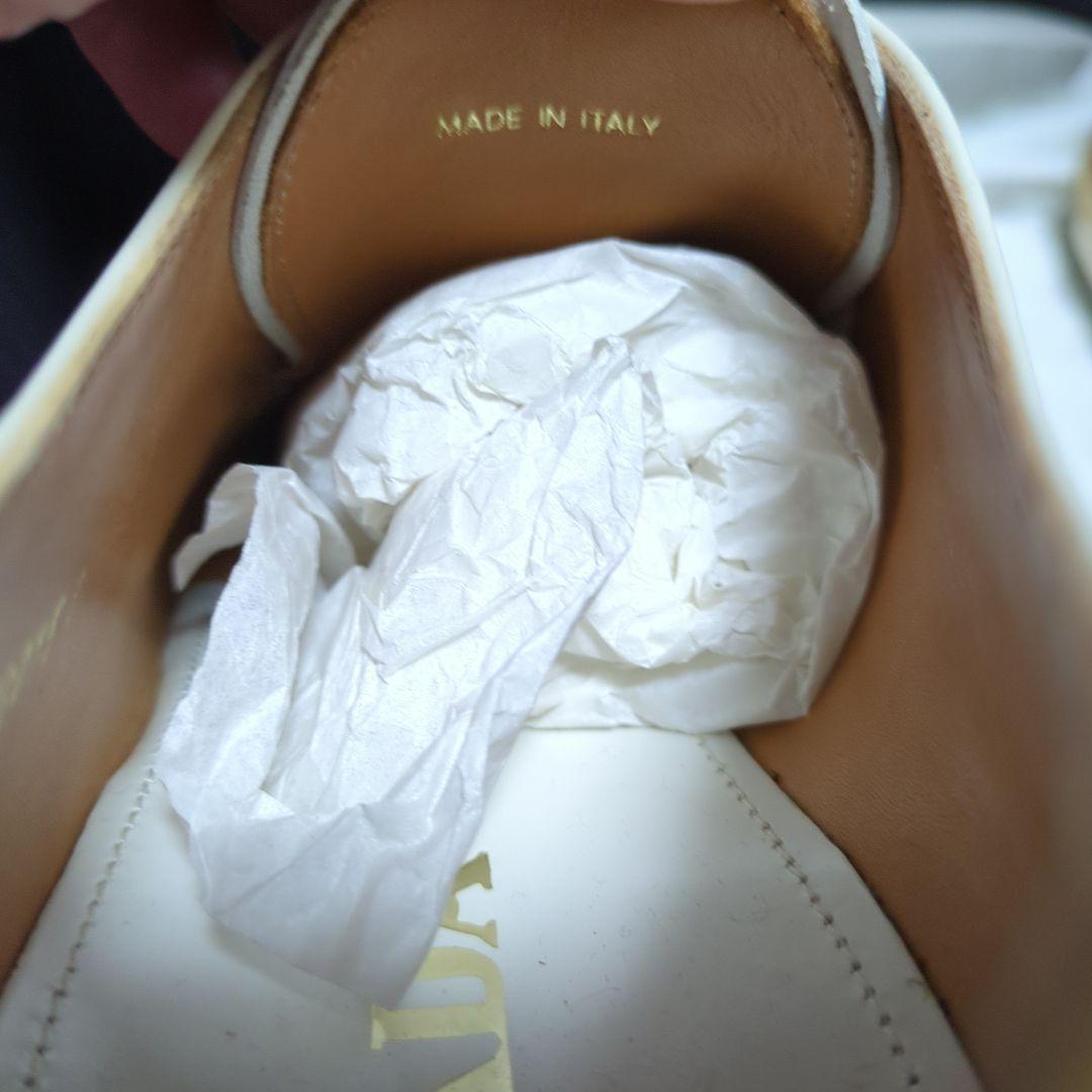 横浜高島屋購入　 レザーシューズ　エスパドリーユ　白　7 厚底　ウイングチップ