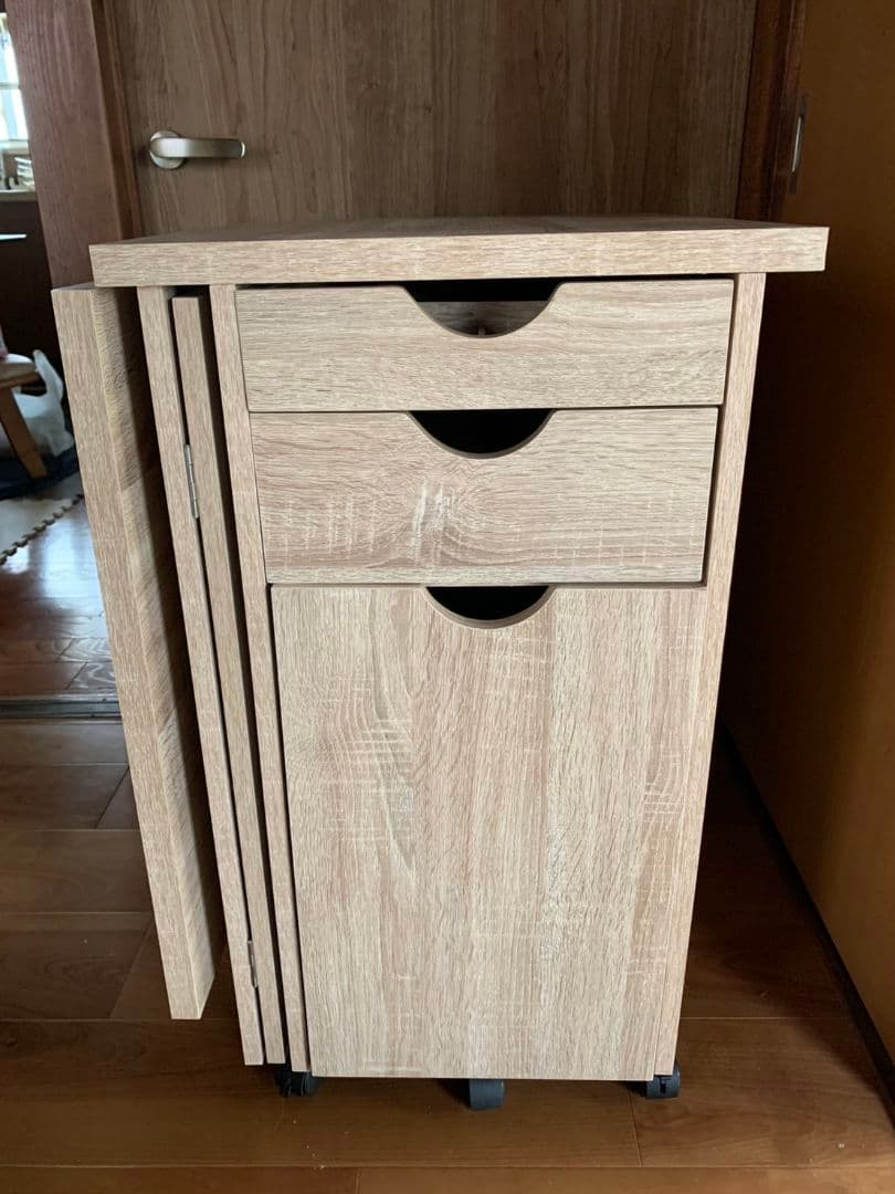 美品　LOWYAテーブル 　ミシン台引き出し収納