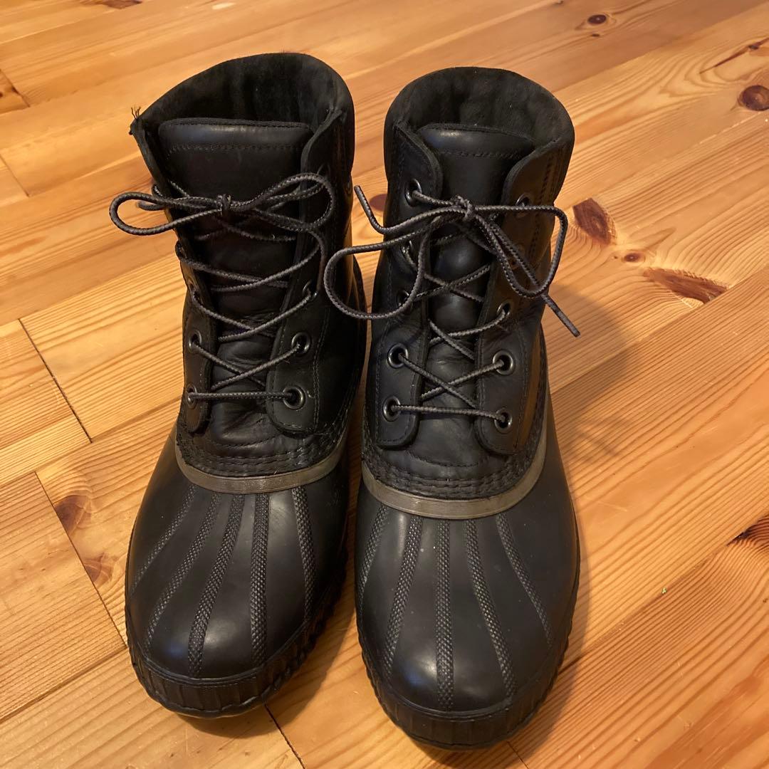 ソレル　ウインターブーツ　防水ブラックレースアップブーツ 27.5cm