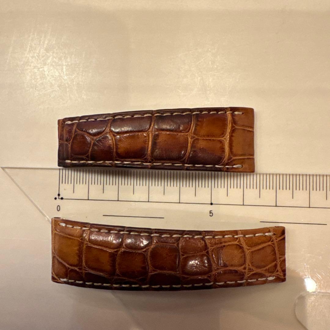 ROLEX純正デイトナ用 レザーベルト クロコダイル ブラウン)