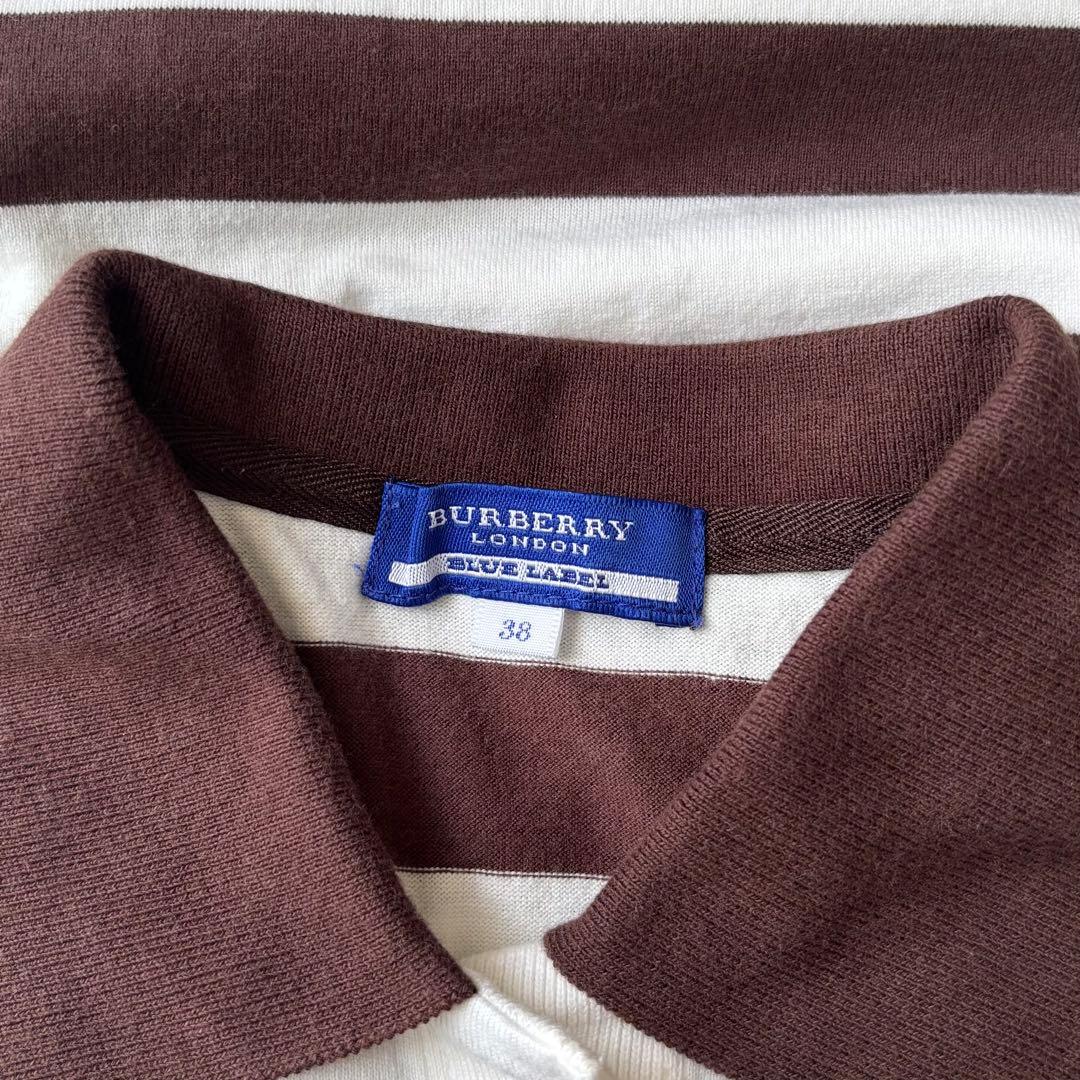 BURBERRY y2kストライプ ポロシャツ 38♡
