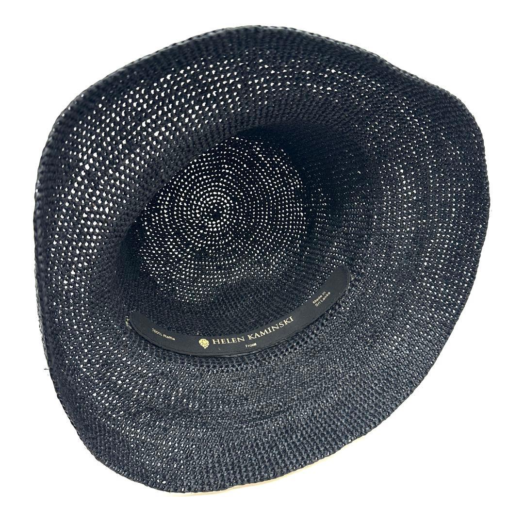 極美品✨ヘレンカミンスキー ラフィア ハット プロヴァンス8 黒