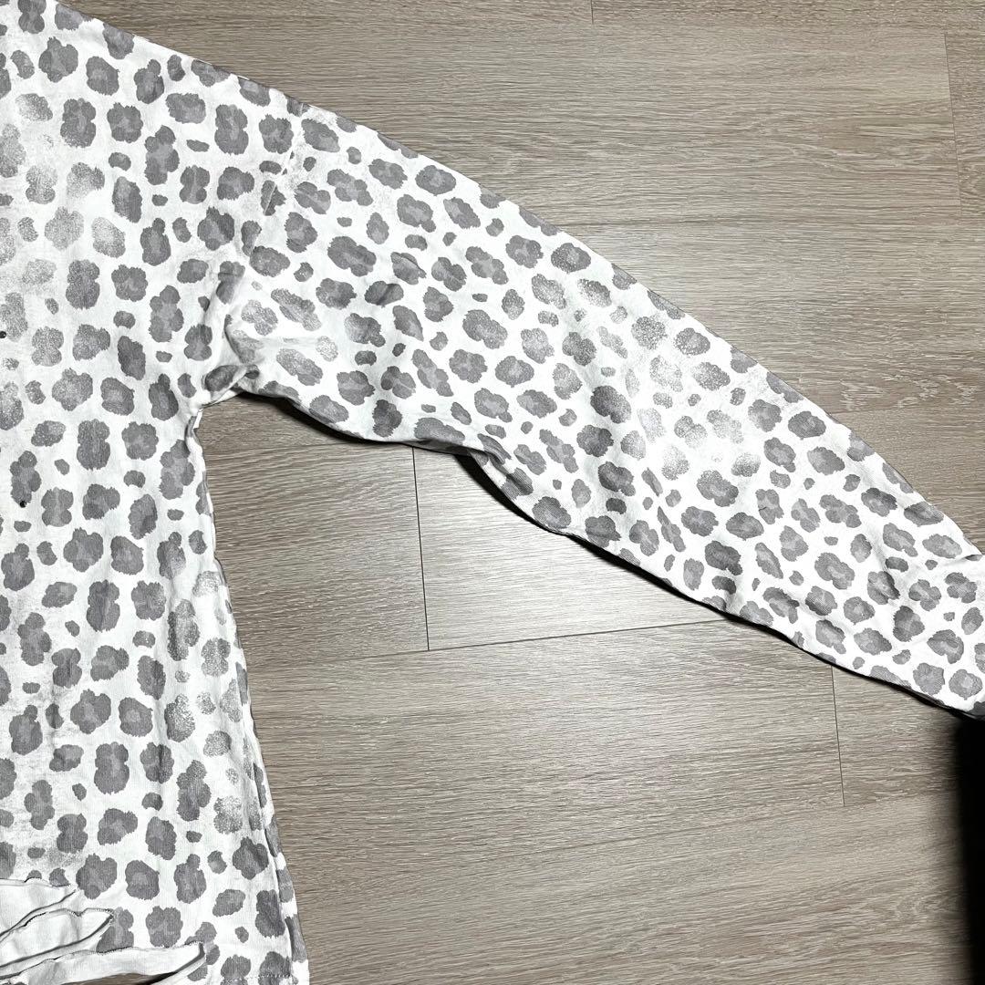 grancy 総柄ラインストーングラフィックロンT ホワイト