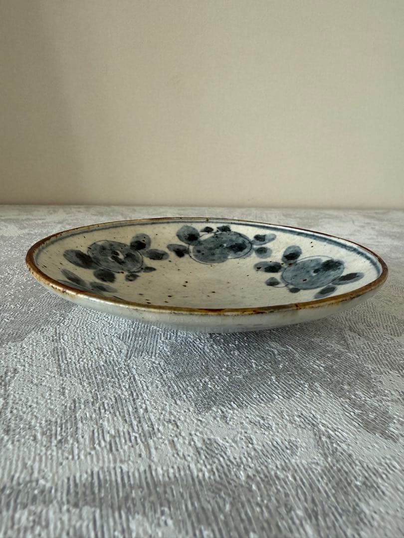 市野吉記　コウホ窯　花柄小皿　プレート