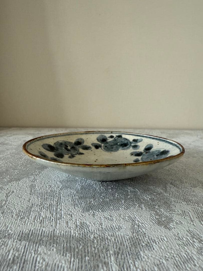 市野吉記　コウホ窯　花柄小皿　プレート