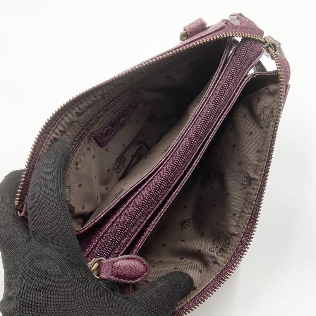 未使用級　DAKOTA ダコタ　アミューズ　ショルダーバッグ　財布　パープル