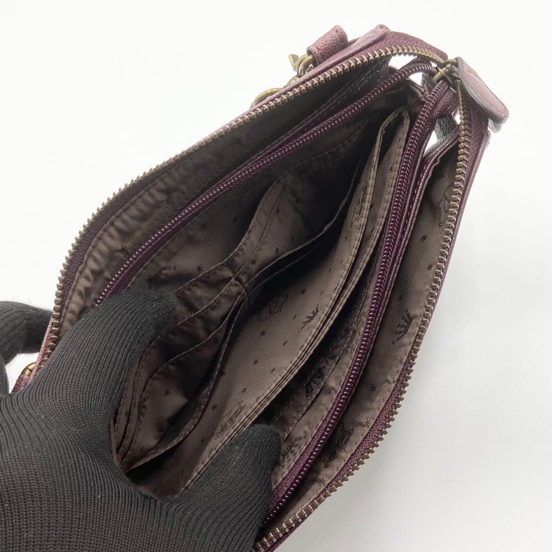 未使用級　DAKOTA ダコタ　アミューズ　ショルダーバッグ　財布　パープル