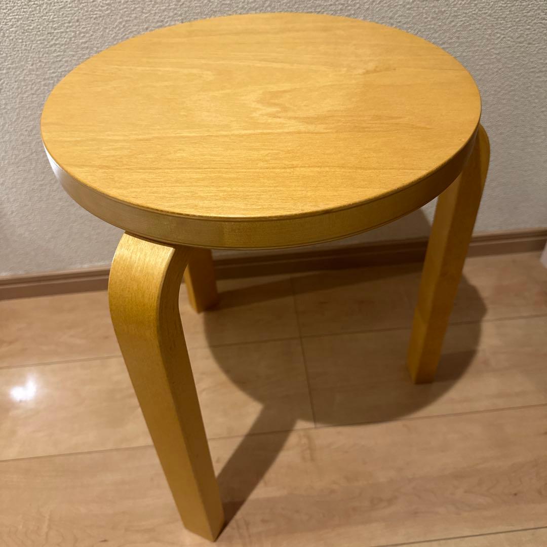 Artek stool 60 ハニーステイン仕上げ 3本脚