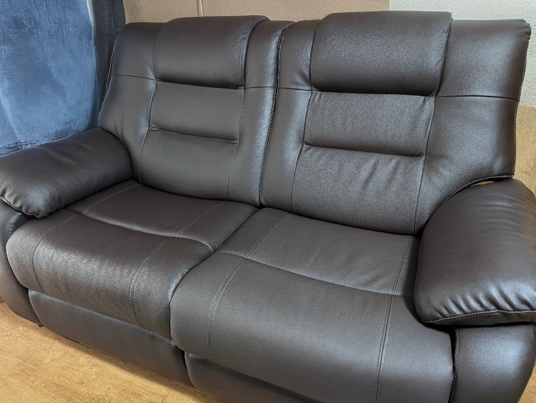 2人掛け電動リクライニングソファー