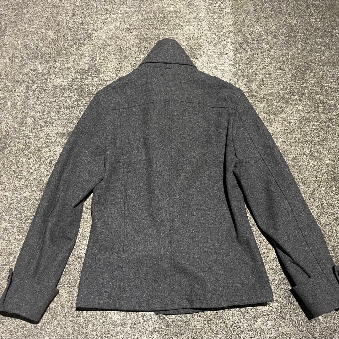 00s archive woolcoat ダブル 細身 ウール ダークウェア