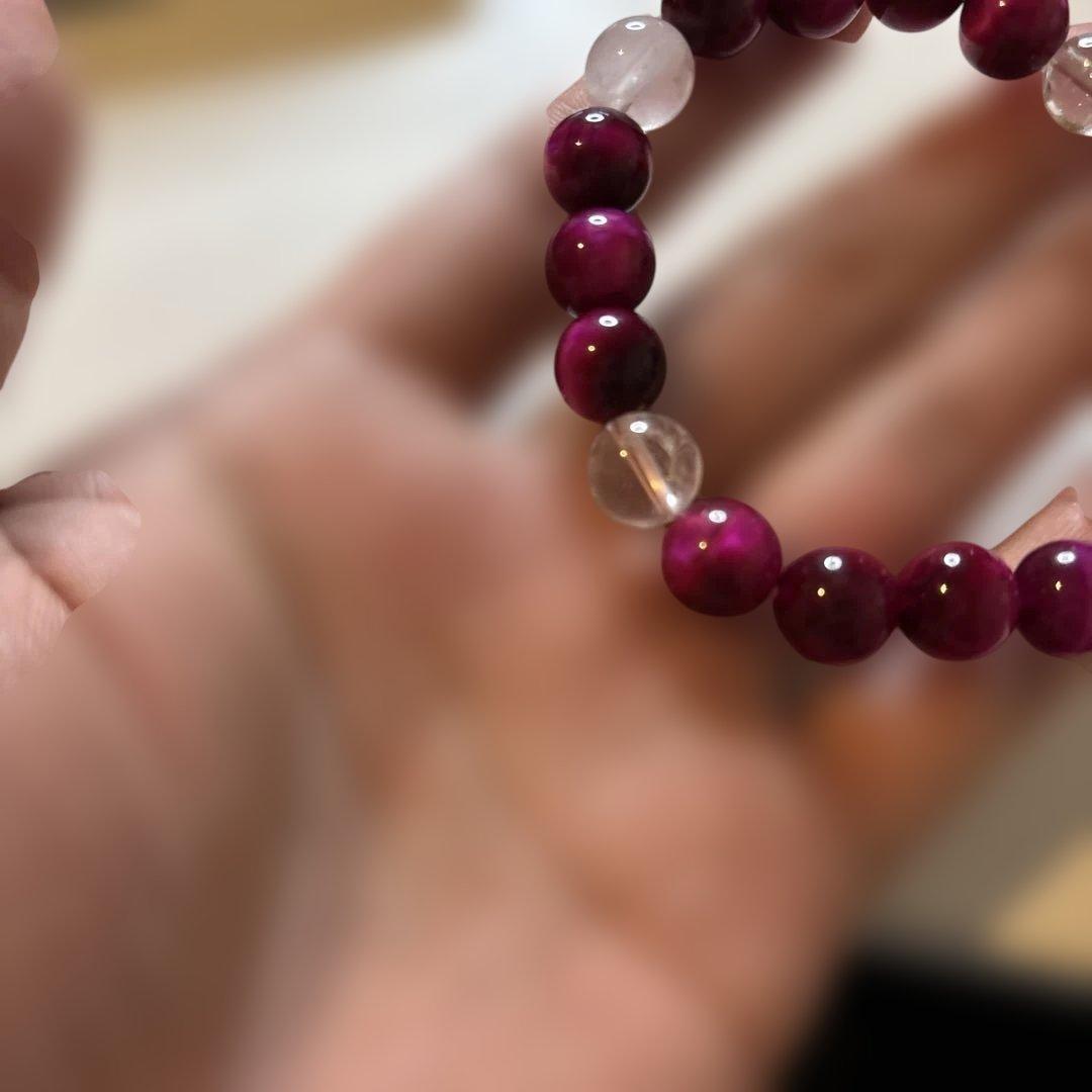 ズーンとくるよ！ピンクタイガーアイたんと水晶とローズクオーツたん！