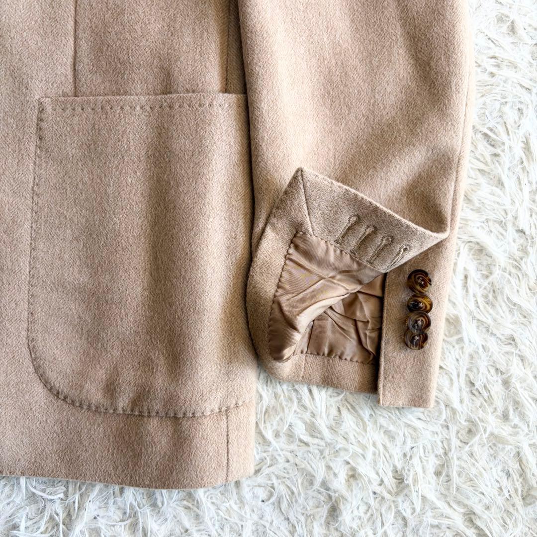 <極美品>TAGLIATORE×ブリッラ ベビーキャメル100% ジャケット46