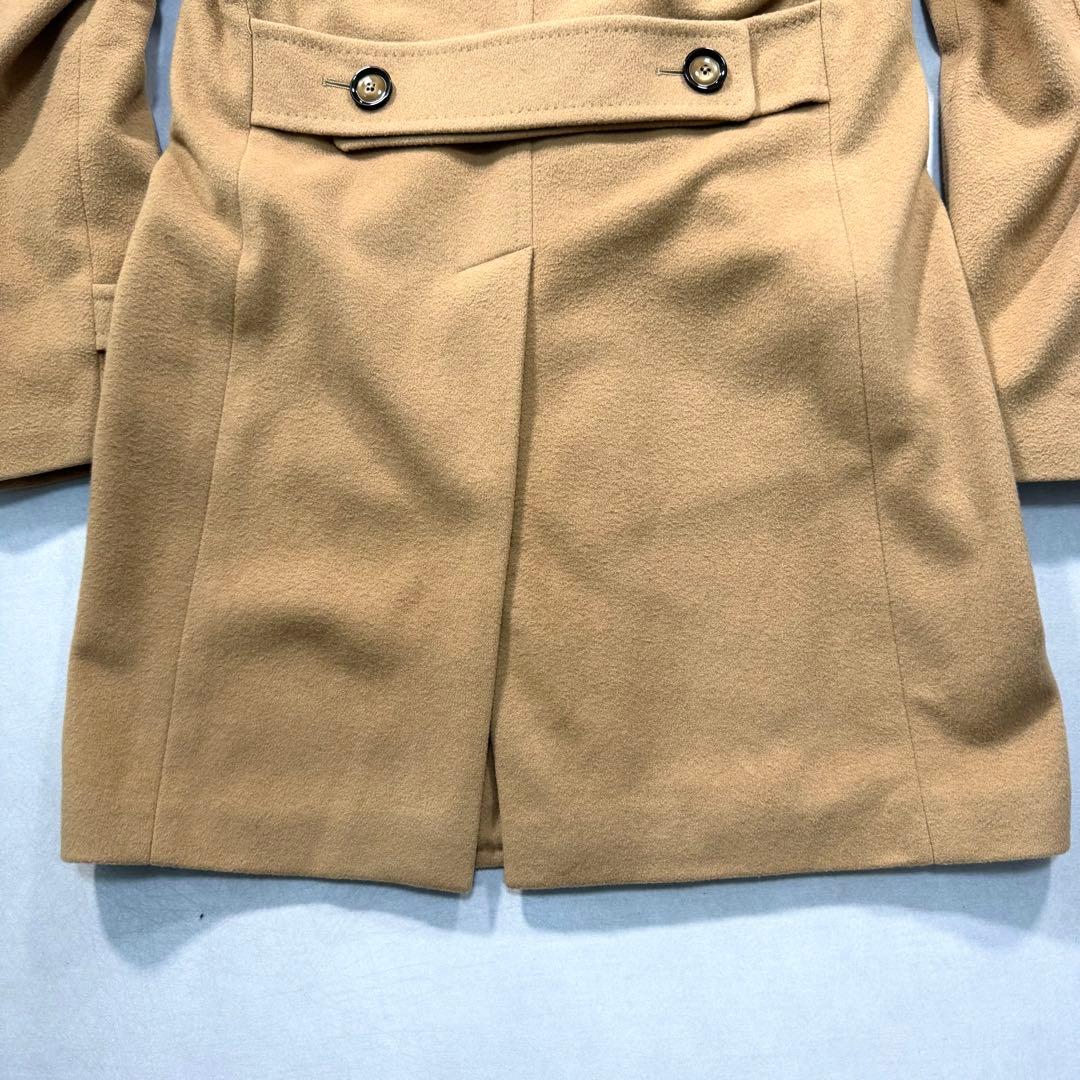 美品 タリアトーレ カシミヤ チェスターコート 比翼 キャメル 中綿入り