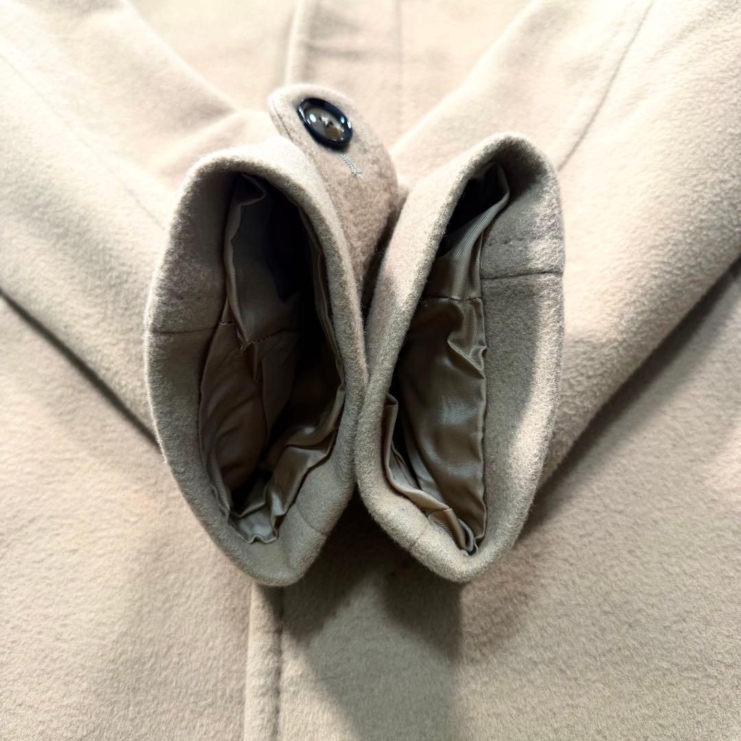 美品 タリアトーレ カシミヤ チェスターコート 比翼 キャメル 中綿入り