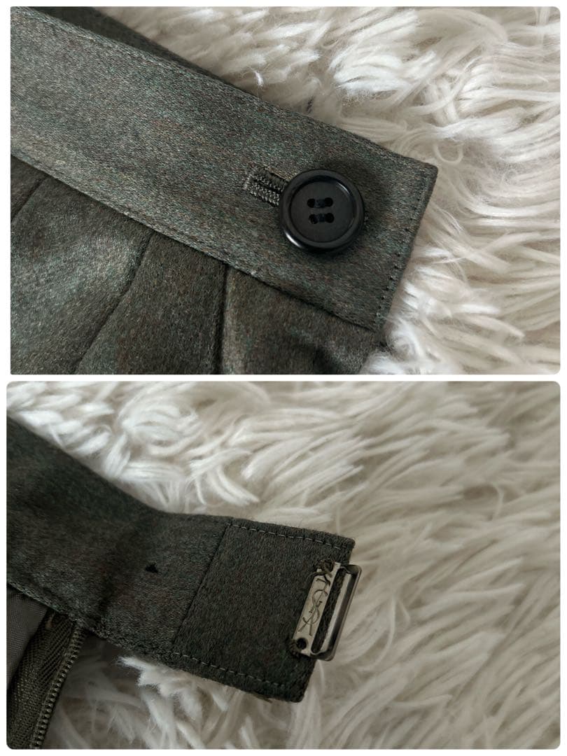 ✨美品✨イヴサンローラン スカートスーツ　ダブル　ウール　セットアップ　M L