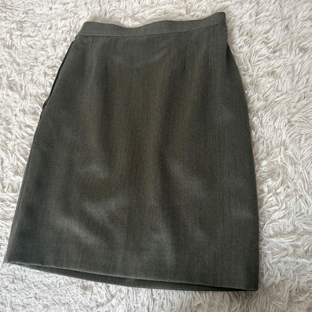 ✨美品✨イヴサンローラン スカートスーツ　ダブル　ウール　セットアップ　M L