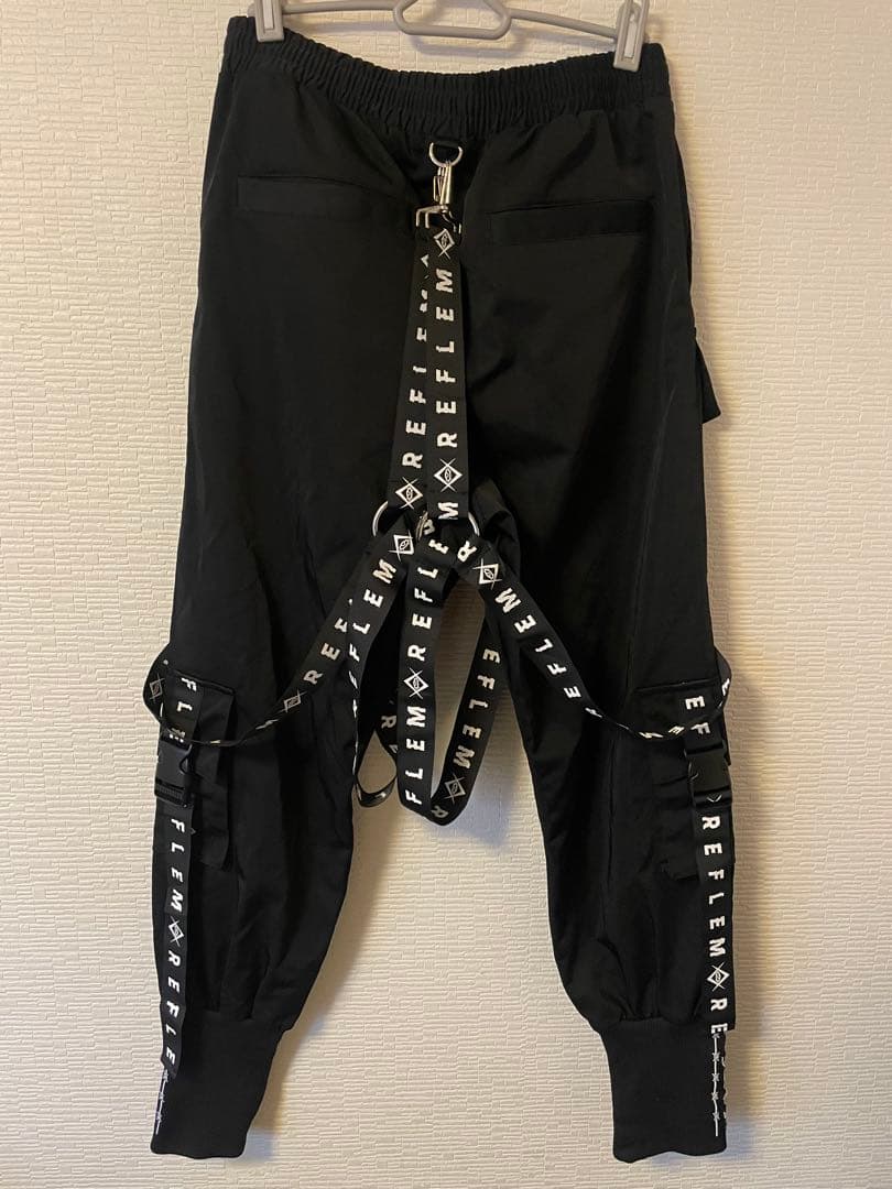 REFLEM レフレム ハーネス ロゴテープ ナイロン ジャージ パンツ