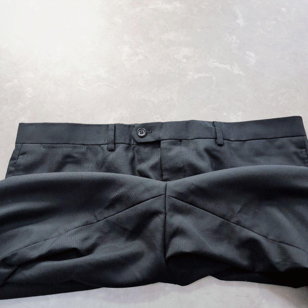 【未使用級】AOYAMA　3ピース　黒　L　超ゆったり体型　BE6 ドット柄