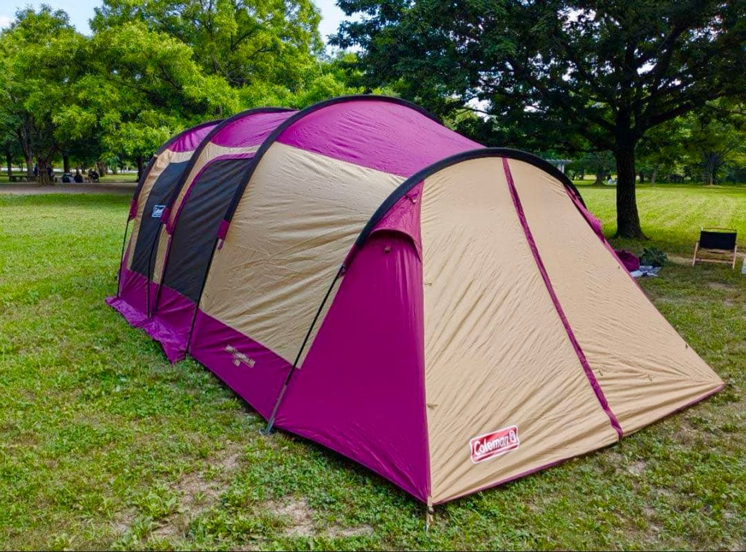 【極美品】コールマンテント トンネル2ルームハウスLDX バーガンディ