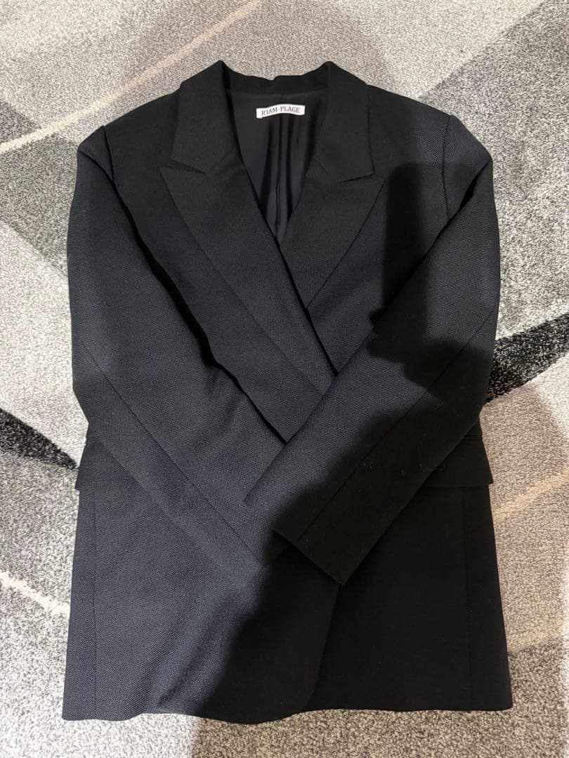 R'IAM PLAGE ブラック テーラードジャケット
