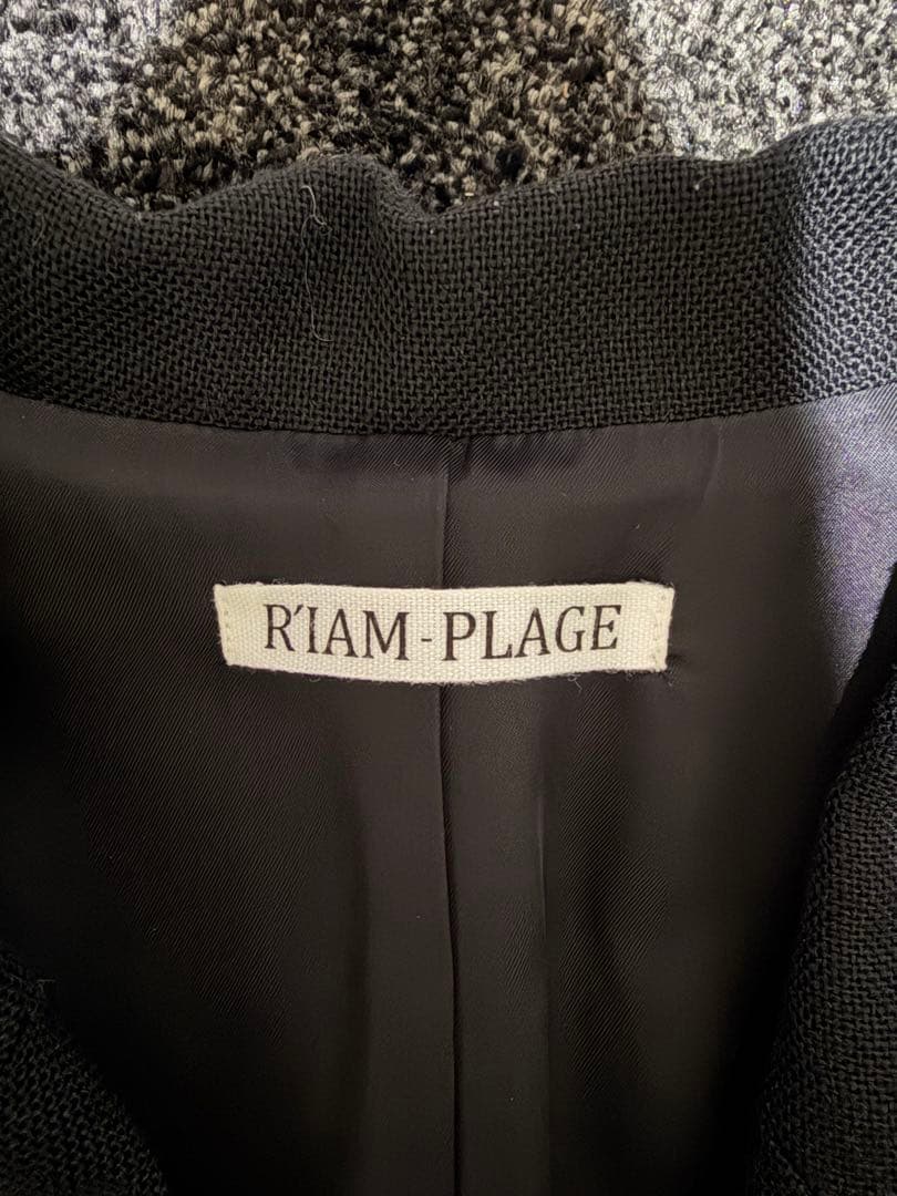 R'IAM PLAGE ブラック テーラードジャケット