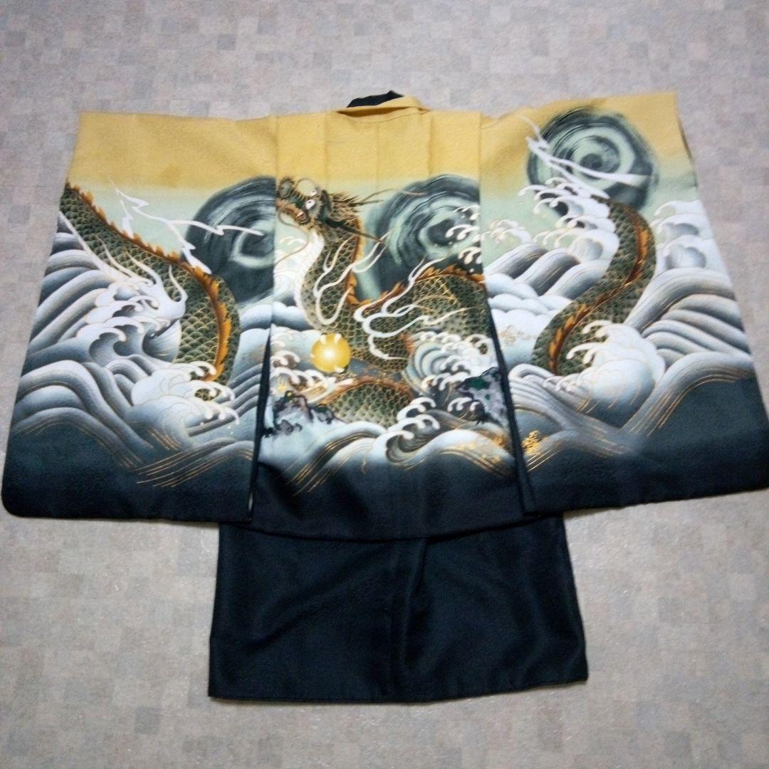 【七五三5歳用】羽織、着物、金蘭袴セット