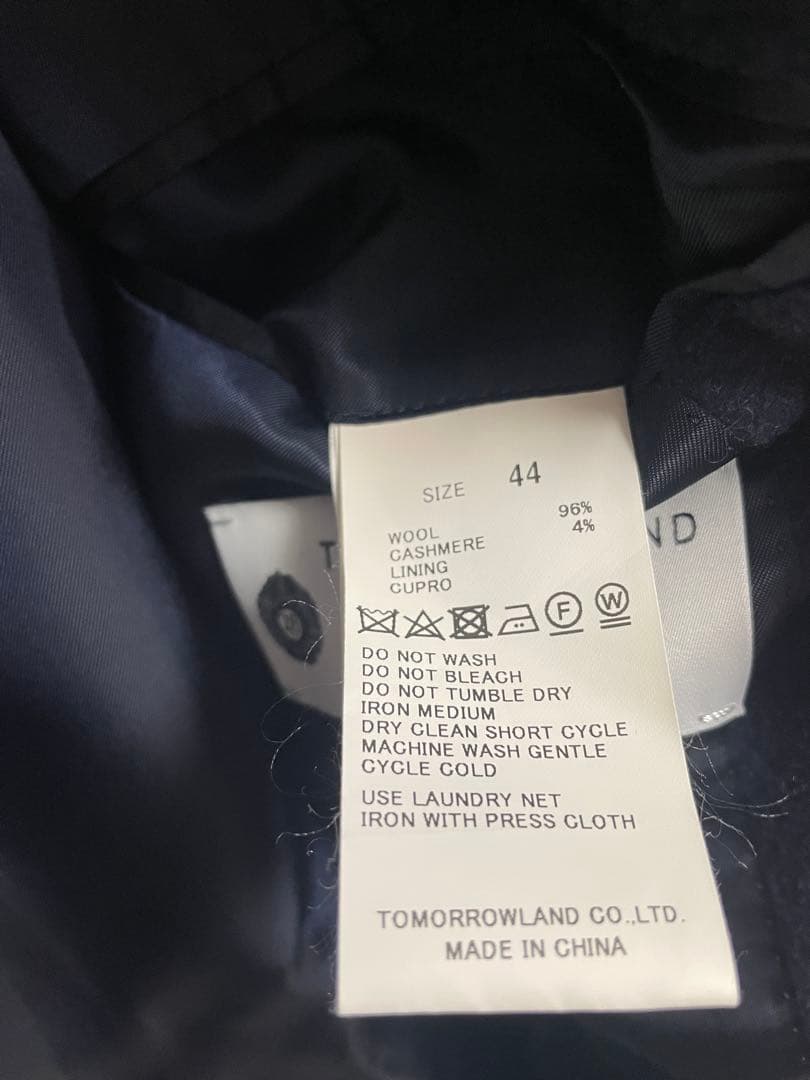 【美品】トゥモローランド ピルグリムゼニア カシミヤ混 チェスターコート
