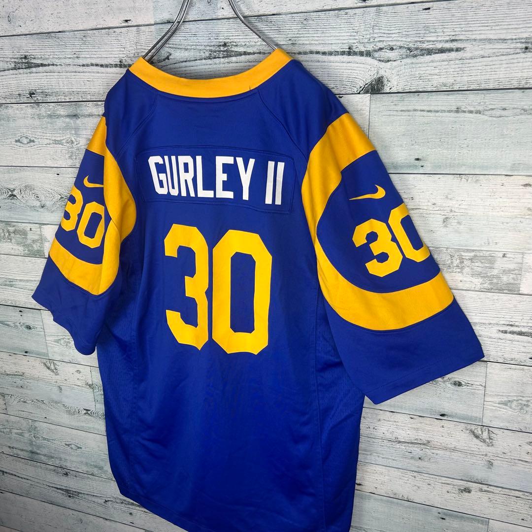 ナイキ NFL プリントチームロゴ ラムズ アメフトゲームシャツ XL 5459