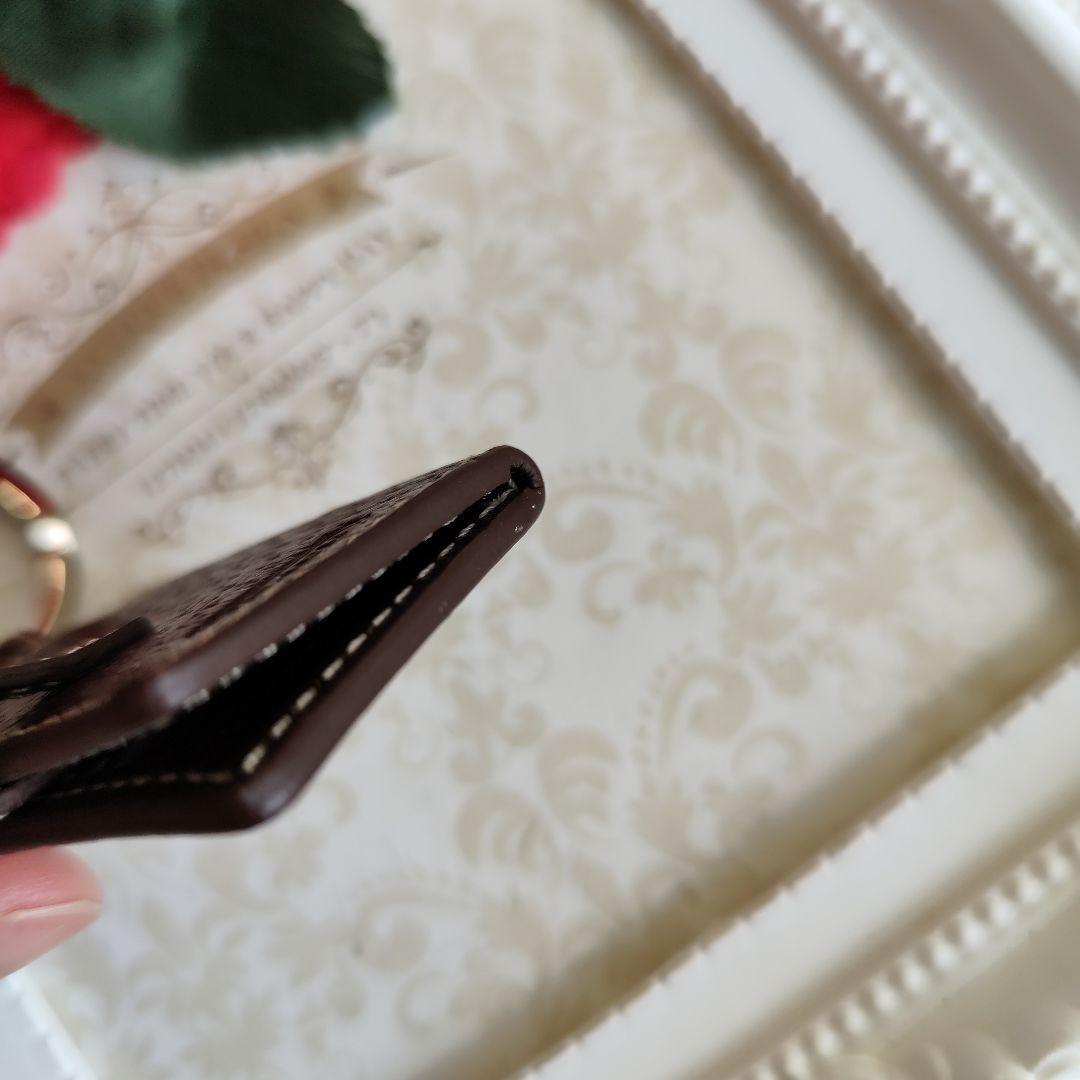 新品　未使用　COACH　コーチ　キーホルダー　写真入れ　レザー　ブラウン