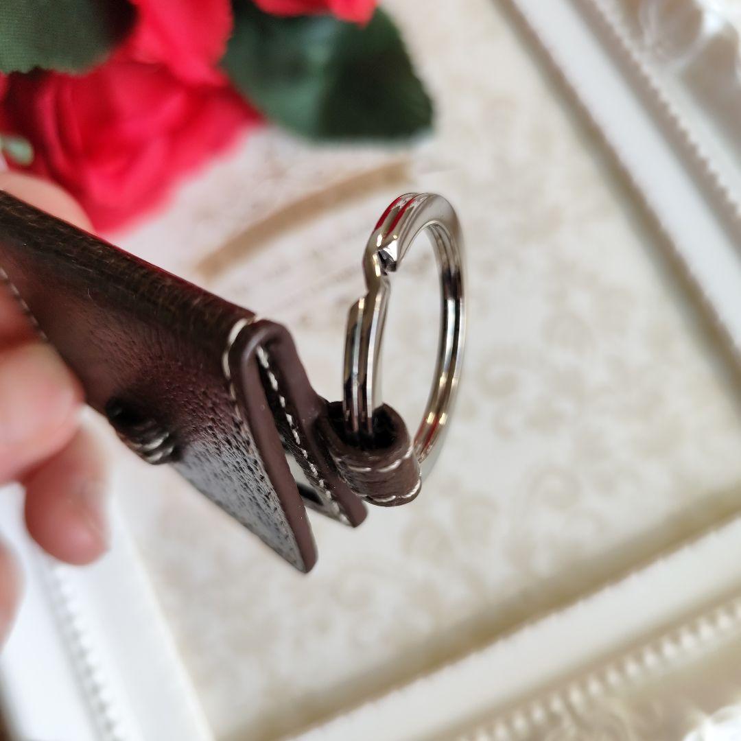 新品　未使用　COACH　コーチ　キーホルダー　写真入れ　レザー　ブラウン