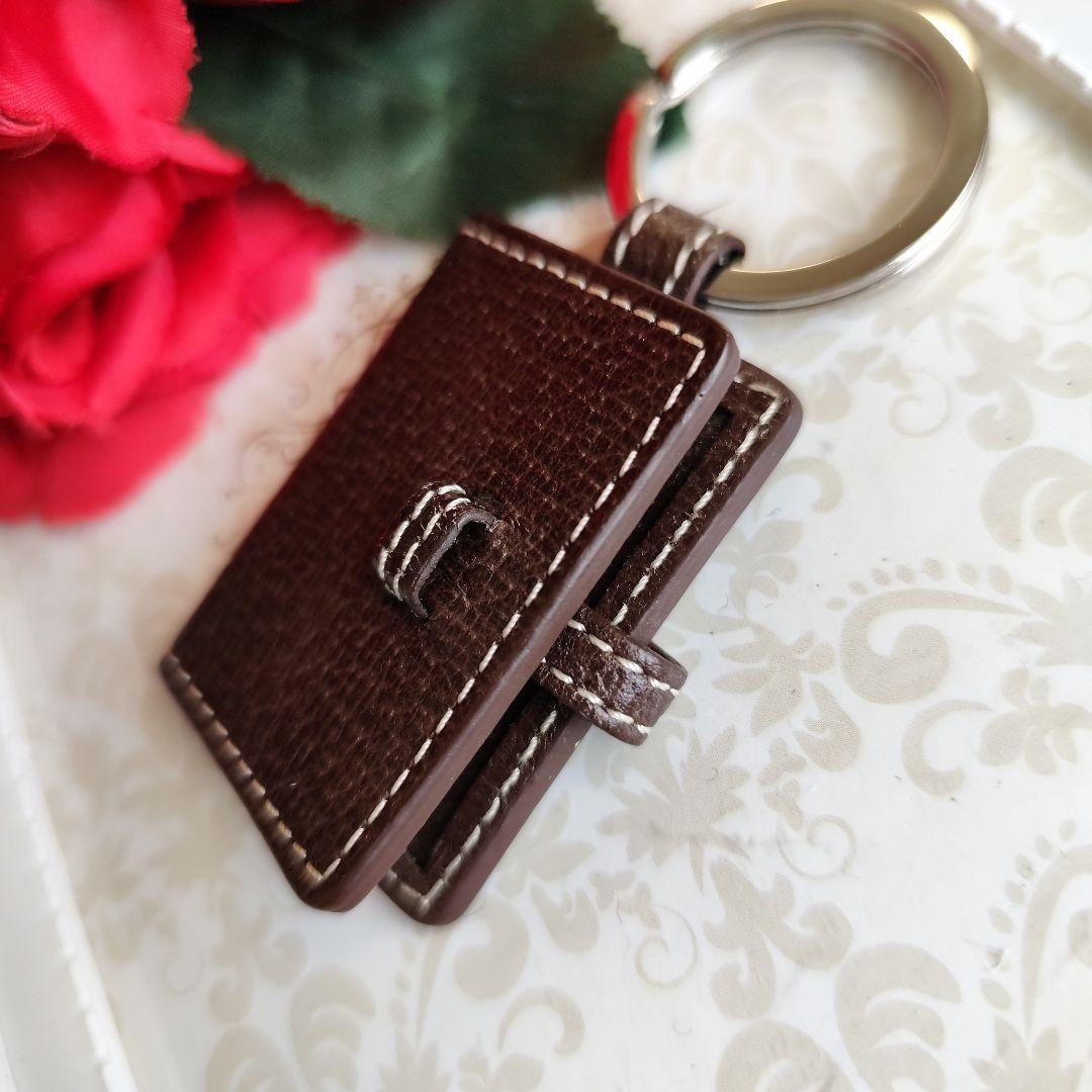 新品　未使用　COACH　コーチ　キーホルダー　写真入れ　レザー　ブラウン