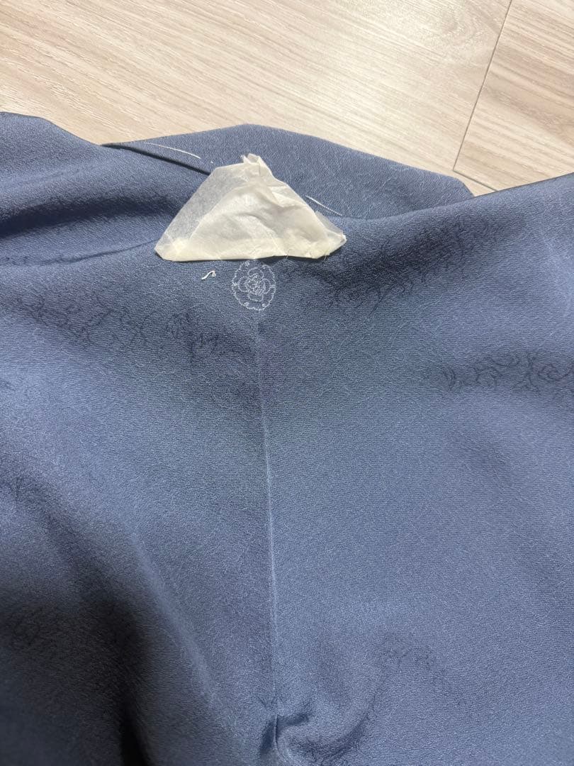 サックスブルー　色無地　卒業式　入学式　御茶会