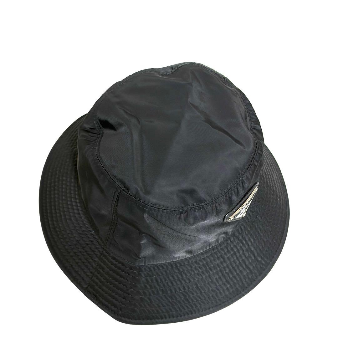 PRADA プラダ ナイロン バケットハット ブラック 三角ロゴ 2020