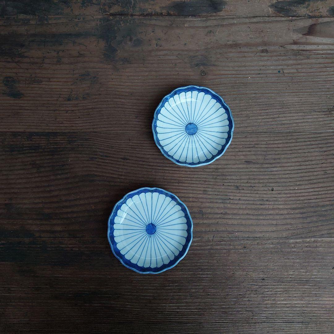 【ご成約】古染付 菊割文 手塩皿と 骨董の器 おまとめ