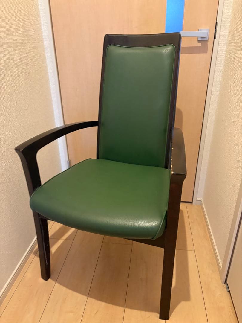 【高級】karimoku Direttore ダイニングチェア 肘付き　グリーン