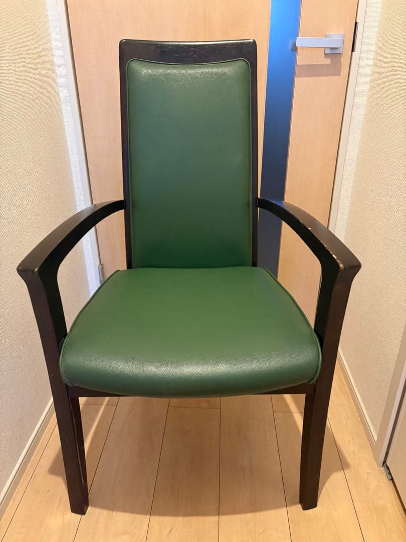 【高級】karimoku Direttore ダイニングチェア 肘付き　グリーン