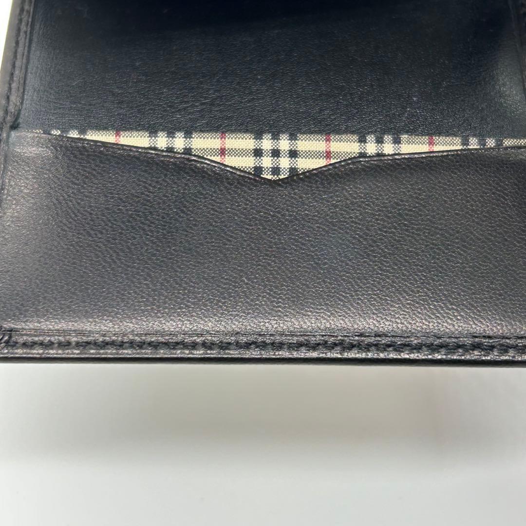 未使用 バーバリー マネークリップ ノバチェック ラムスキン 日本製 保存袋付き