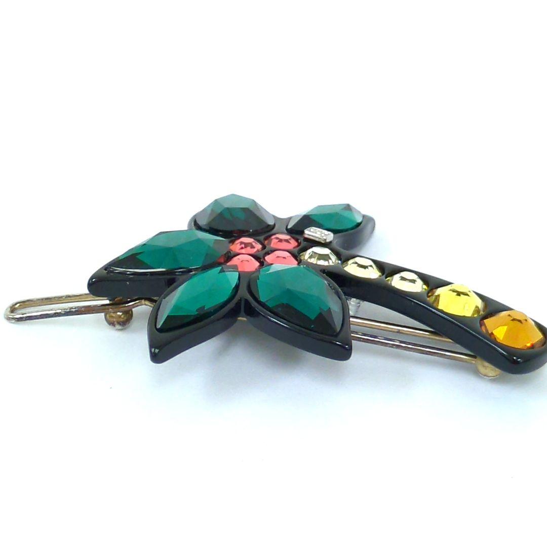 アレクサンドルドゥパリ ヘアピン グリーン ピンク イエロー ブラックフランス製