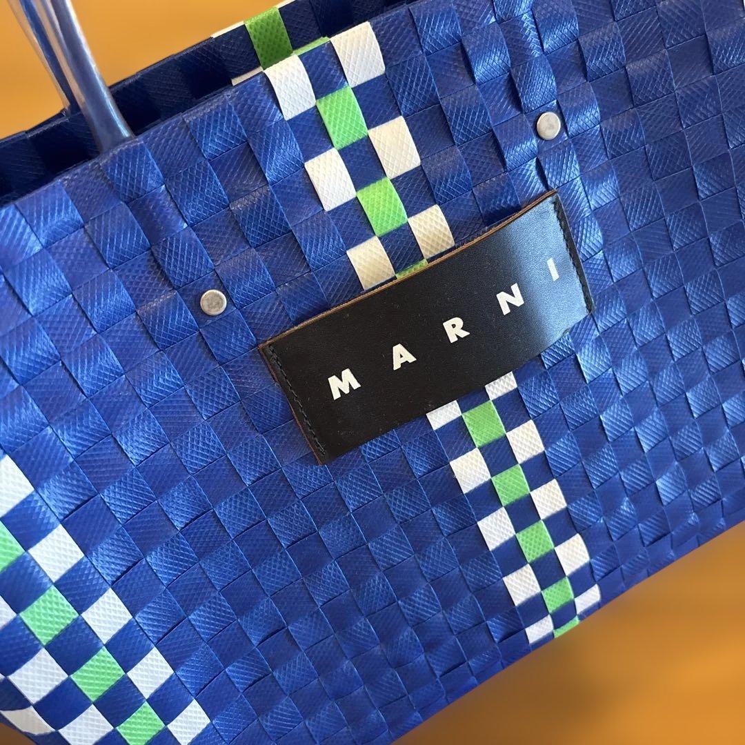 MARNI チェック柄 かごバッグ 大容量