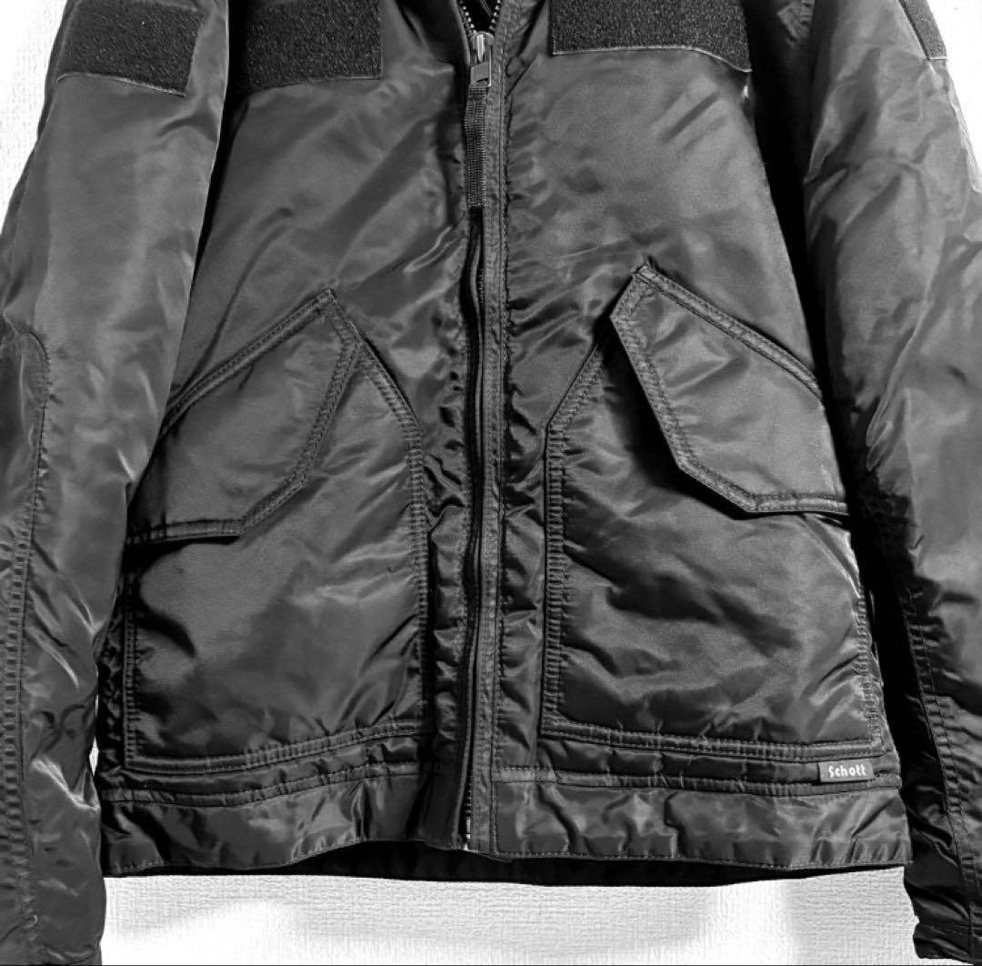 【美品】Schott ブラック MA-1 フライトジャケット S