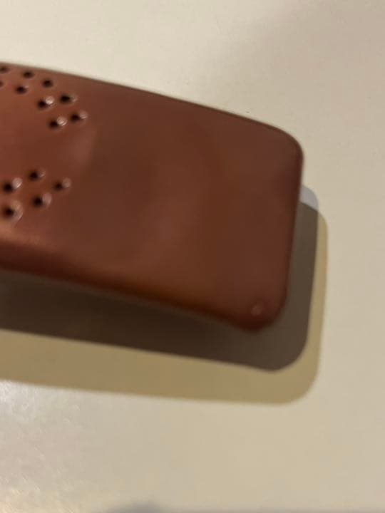 シャネル☆バレッタ　ココマーク　ロゴ　ヘアピン　ヘアアクセ　ヴィンテージ　茶革