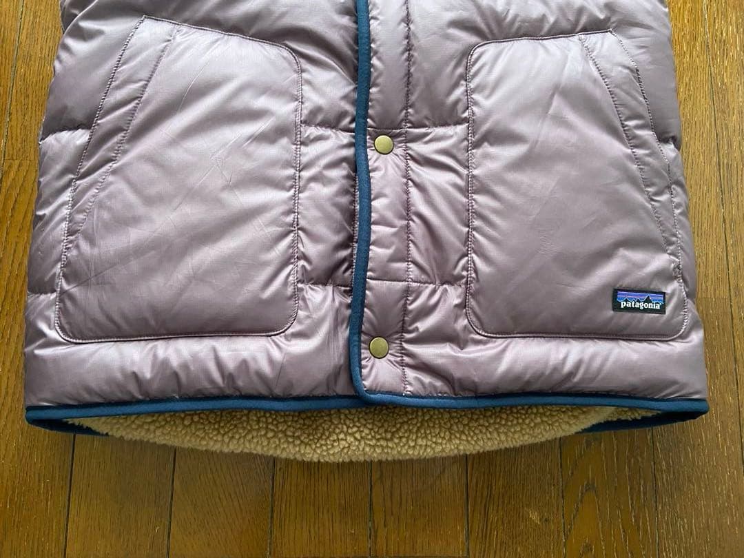 【良品】パタゴニア リバーシブルベスト パープル　キッズXXL