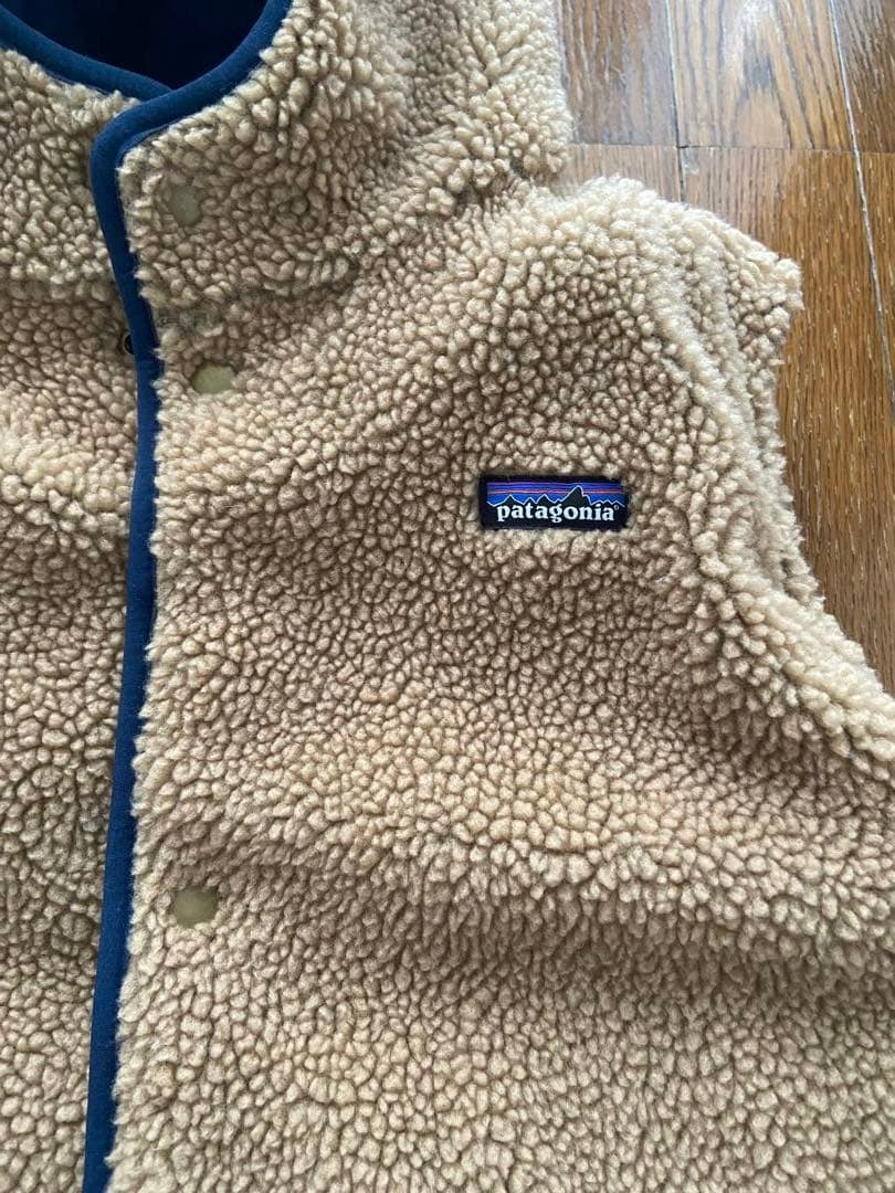 【良品】パタゴニア リバーシブルベスト パープル　キッズXXL