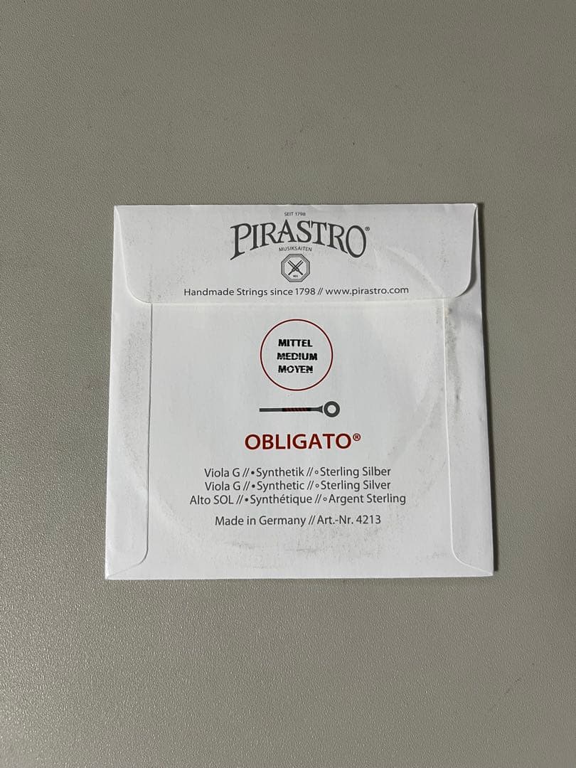 ヴィオラ弦 ラーセンA線×1 オブリガードD,G,C線×各1