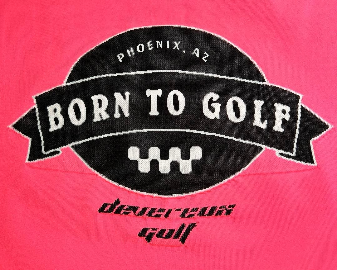 新品未使用【デヴァロー ゴルフ】 メンズ チェッカーリブニットプルオーバー Ｍ