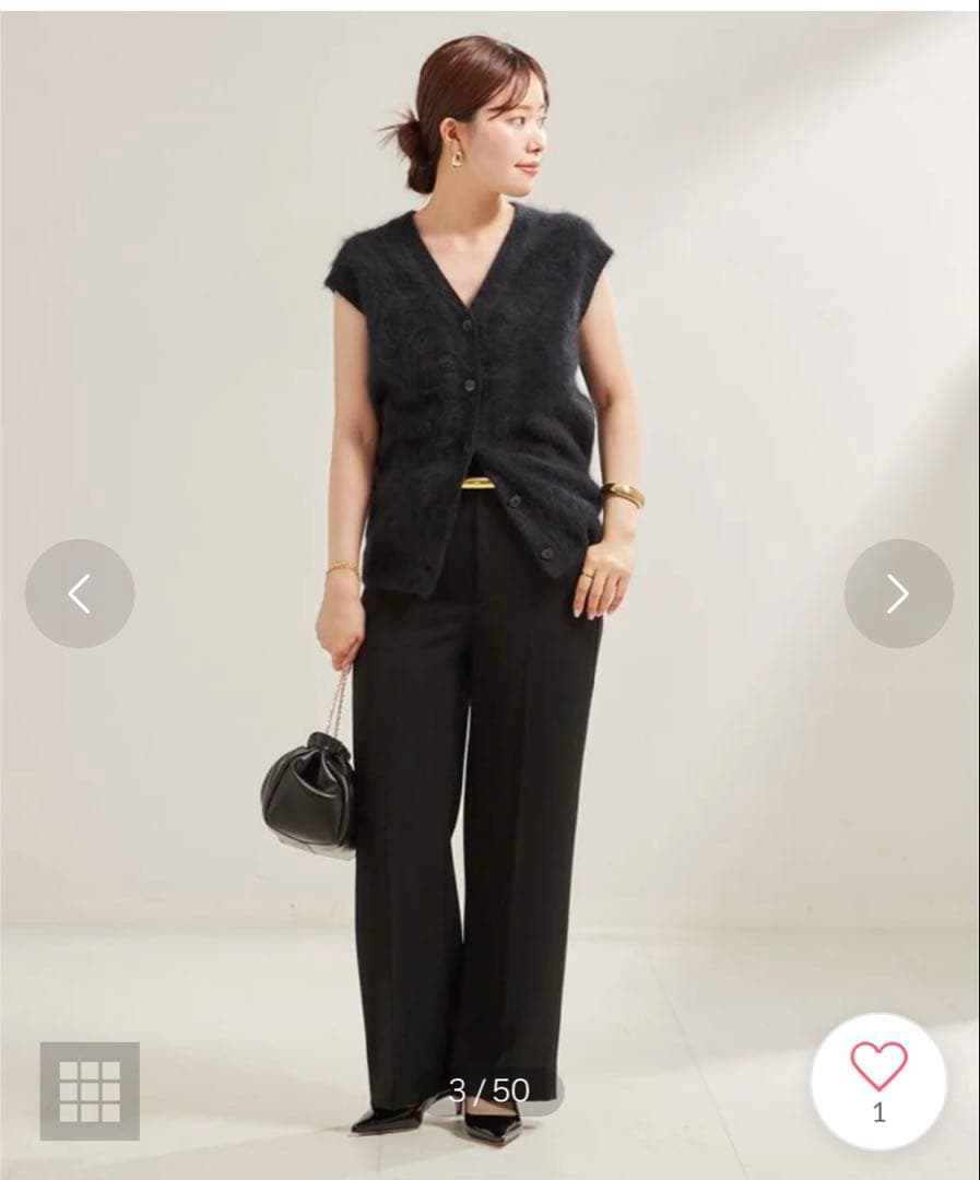 Plage Fur ベスト黒