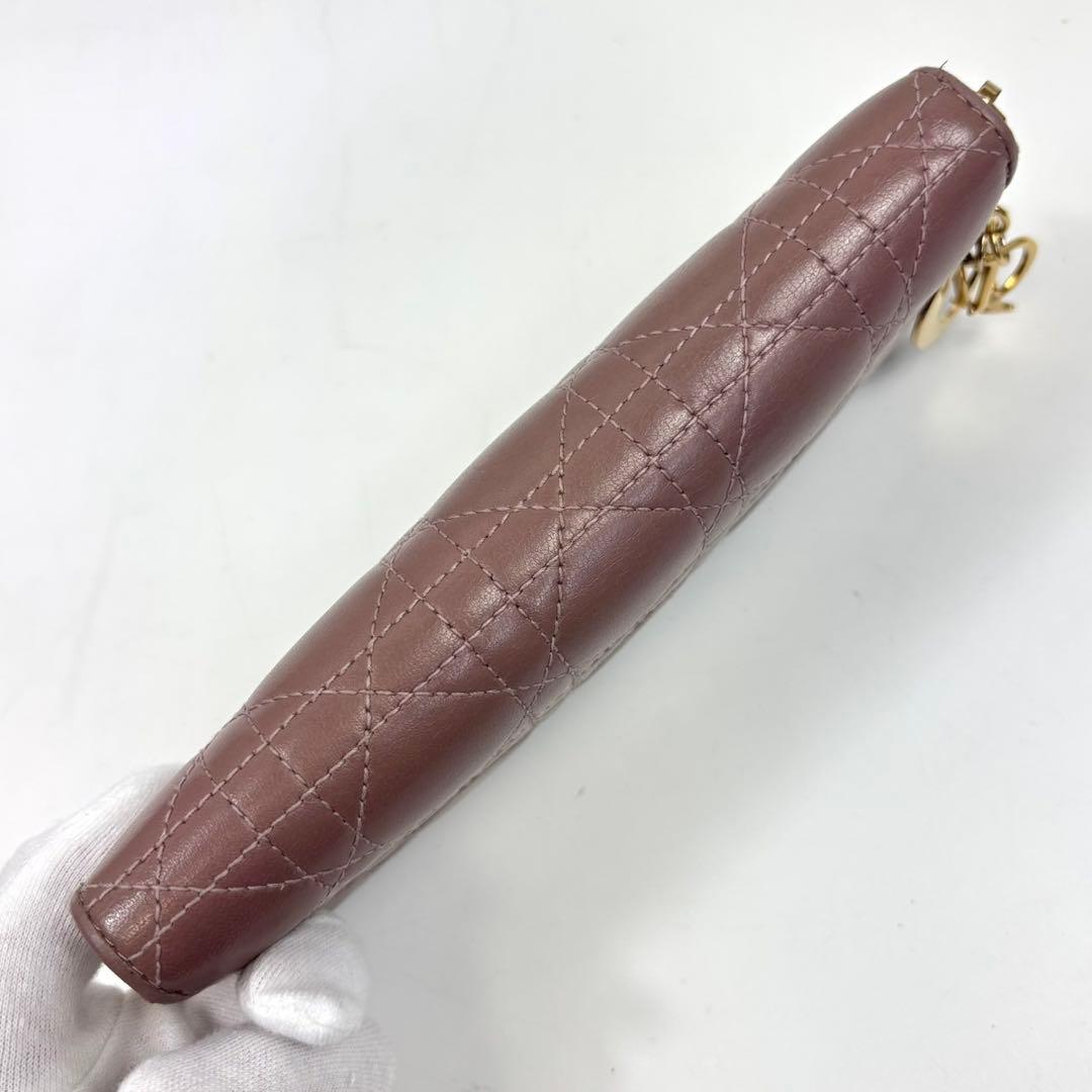 クリスチャンディオール　長財布　レディディオール　カナージュ チャーム　カード付