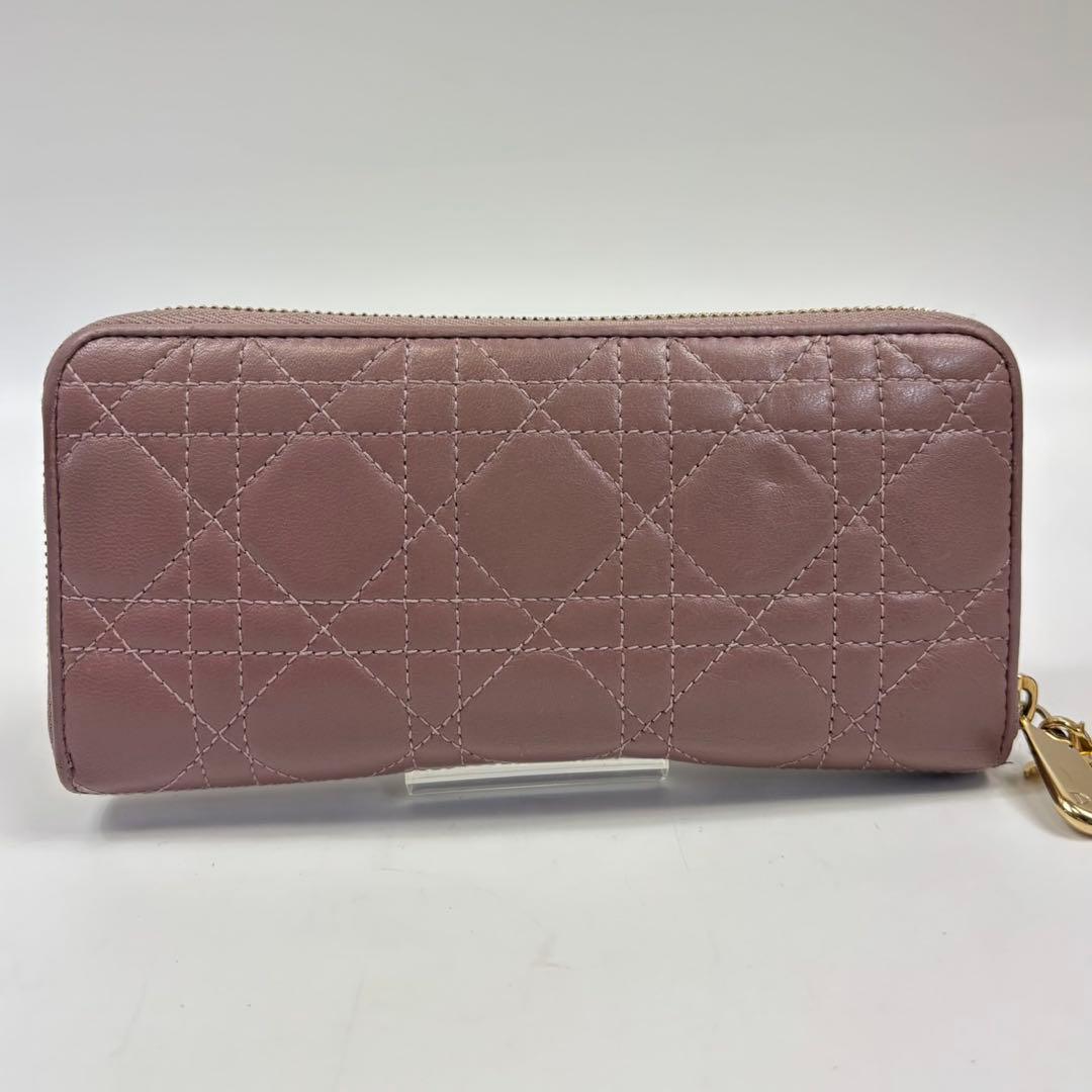 クリスチャンディオール　長財布　レディディオール　カナージュ チャーム　カード付