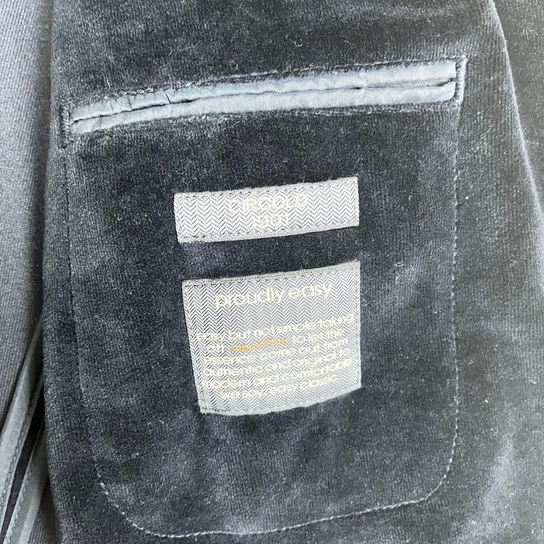 【美品】チルコロ　1901 テーラードジャケット　ベロア　近年モデル　ベロア